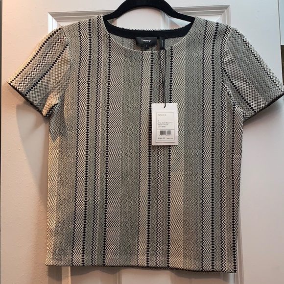 NWT theory black/ white top (small) - Picture 1 of 5